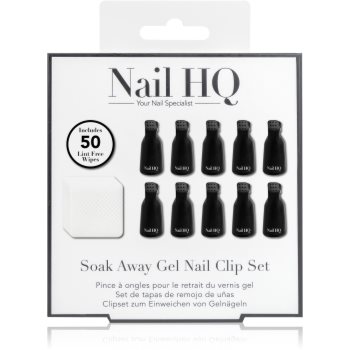 Nail HQ Soak Away Gel Nail Clip Set set pentru îndepărtarea unghiilor cu gel și acril - imagine 2